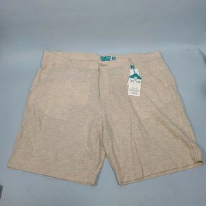 Tenth + Ocean Natural Washable Linen Shorts Men's Size 42" Tan Sand NWT